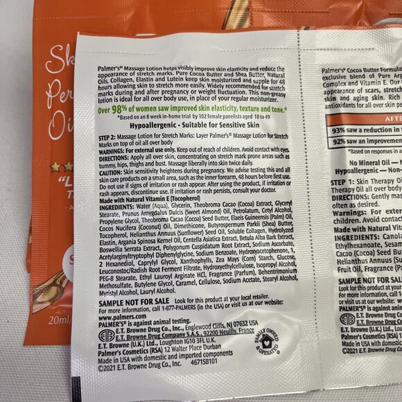 10 Ct Palmers Cocoa Butter Skin Therapy Oil/Lotion Stretch Marks Sample - Picture 4 of 5